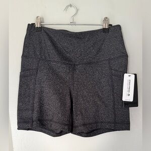 NWT 90 Degree By Reflex Women's Charcoal Bike Shorts